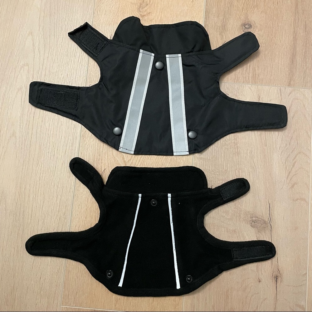 💗 NWOT Top Paw Black Reflective Vest with inside fleece vest